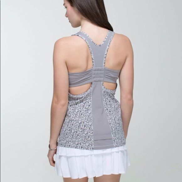 Lululemon | Tone It Tank Petite Fleur Silver Spoon - Picture 1 of 7